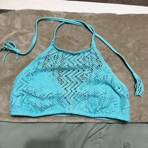 Blue swimsuit top